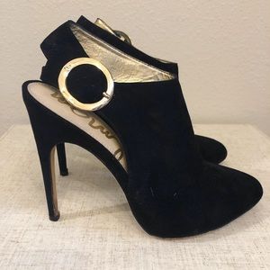 Sam Edelman Julien Suede Slingback Bootie, Black